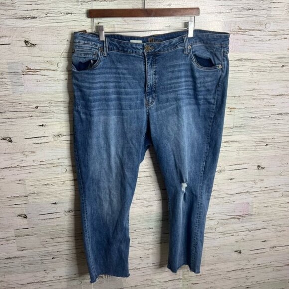 Kut From The Kloth Katy high rise  ankle straight Jeans Women's Size 18W Denim - Picture 1 of 8